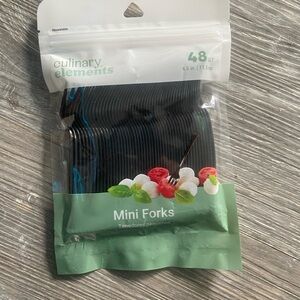 Culinary Elements Mini Forks - Black (48 ct)